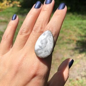 Large Marbled Stone Ring